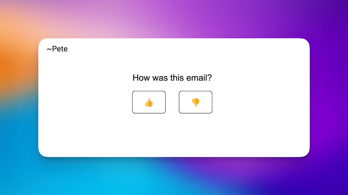 Email Reactions Feature