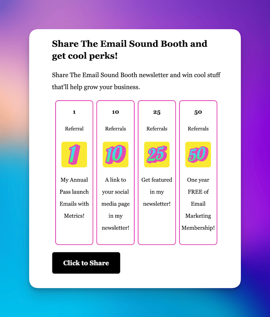 Referral Programs Feature