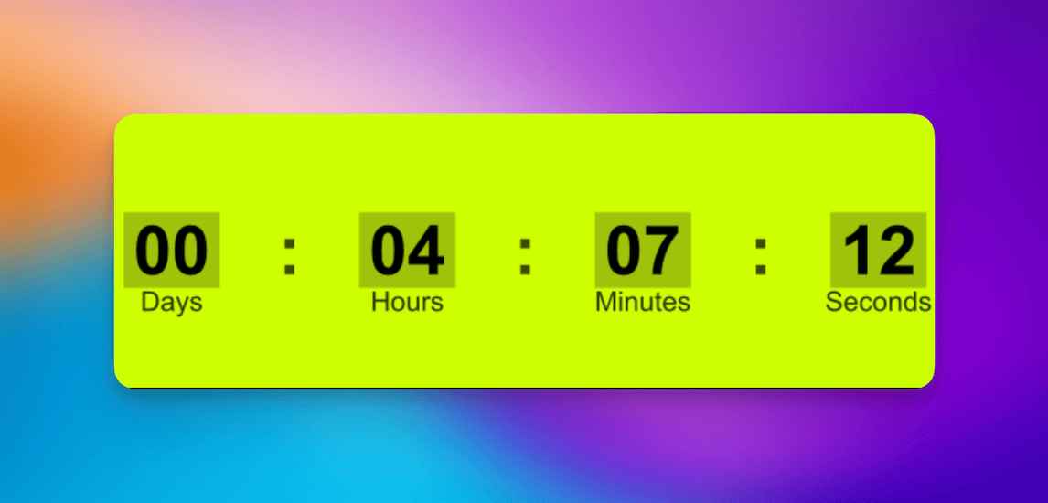 Countdown Timers Feature